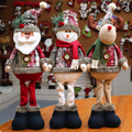 Christmas Santa Snowman-Reindeer Christmas Decoration 2024 Leg Table Mantel Decoration Plush Dolls Christmas Gifts For Kids Baby